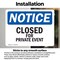 Signmission Closed For Private Event OSHA Notice Sign, Vinyl Decal, 14in W x 10in L, 2PK OS-2PACK-NS-D-1014-L-10675 - alternate 3